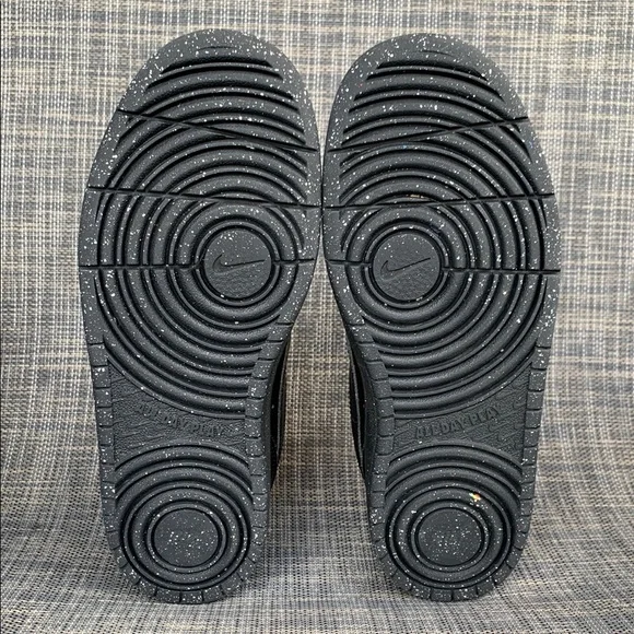 Nike Court Borough Low Recraft Black Leather Sneakers Big Kids' Shoes size 4 - Picture 10 of 12